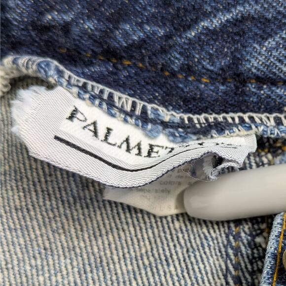Palmetto's Jeans Vintage Women's 26* Blue Paperbag Waist Button Fly Tapered - Picture 9 of 11